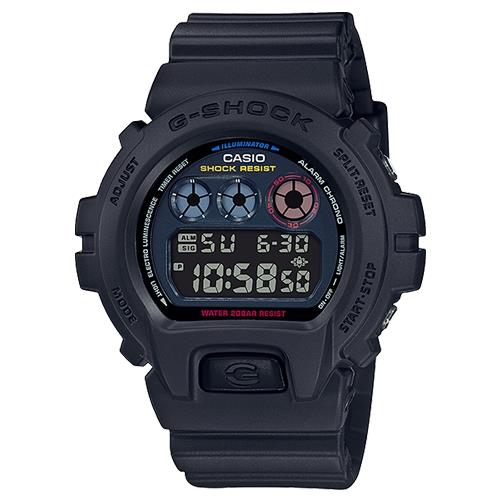 【CASIO 卡西歐】G-SHOCK 霓虹科技電子男錶 樹脂錶帶 霓虹藍 防水200米(DW-6900BMC-1)