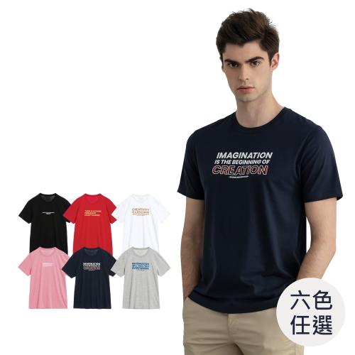 GIORDANO男裝名人標語印花T恤(多色任選)