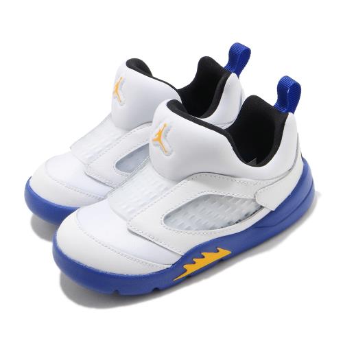 Nike 休閒鞋 Jordan 5 Retro 童鞋 襪套 舒適 避震 喬丹 小童 穿搭 白 藍 CK1228189 [ACS 跨運動]