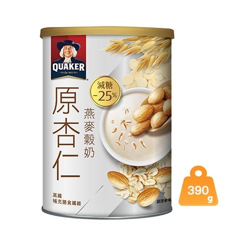 【QUAKER 桂格】桂格原杏仁燕麥穀奶 390g/罐(新升級減糖配方)