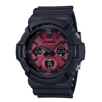 【CASIO 卡西歐】G-SHOCK 太陽能雙顯錶 樹脂錶帶 防水200米(GAS-100AR-1A)