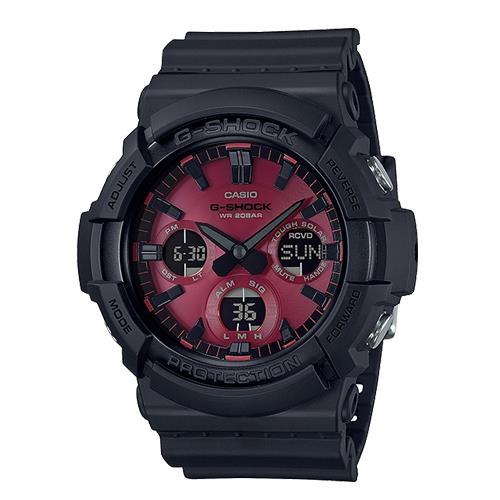【CASIO 卡西歐】G-SHOCK 太陽能雙顯錶 樹脂錶帶 防水200米(GAS-100AR-1A)