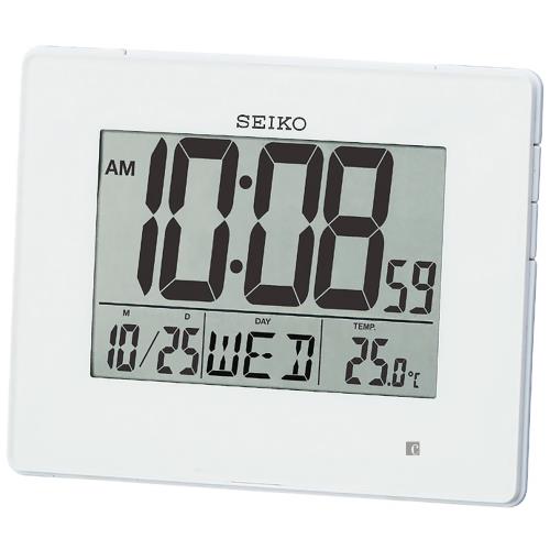 SEIKO 精工 嗶嗶聲貪睡電子鐘-白 QHL057W