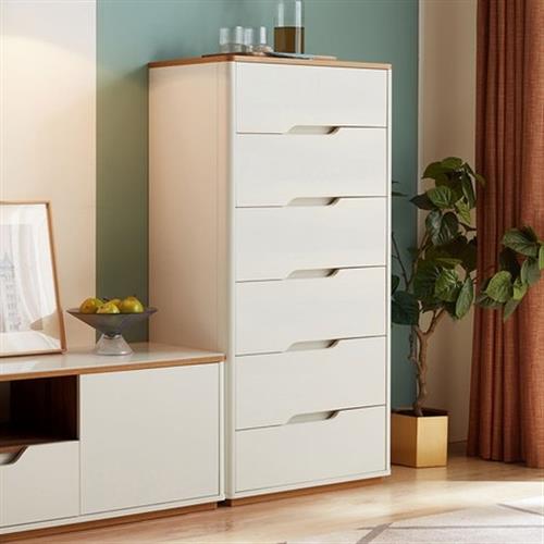 hoi!好好生活 林氏木業現代簡約小戶型六斗櫃 CP3E-胡桃色