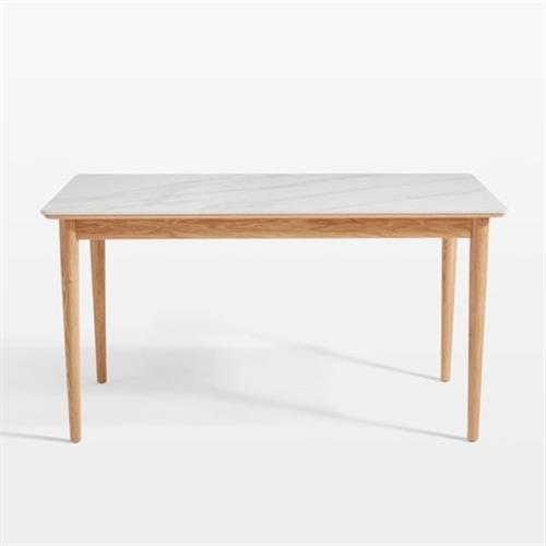 【hoi! 好好生活】林氏木業北歐自然白橡木岩板1.6M餐桌 BH2R