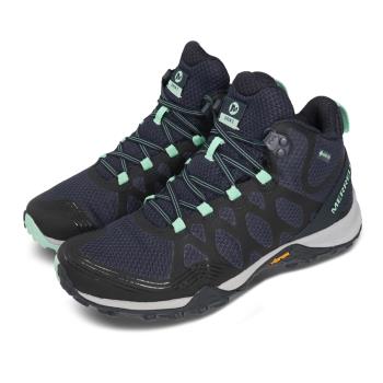 Merrell 戶外鞋 Siren 3 Mid GTX 中筒 女鞋 登山 越野 耐磨 黃金大底 支撐 防潑水 藍 綠 ML034280