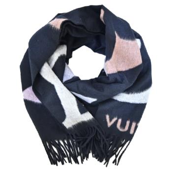 Louis Vuitton Ultimate Monogram LOGO羊毛圍巾(黑)