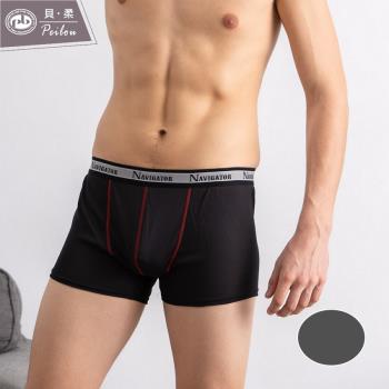 金奈米吉特 台灣製機能吸濕排汗平口褲(風格三線)(灰色)