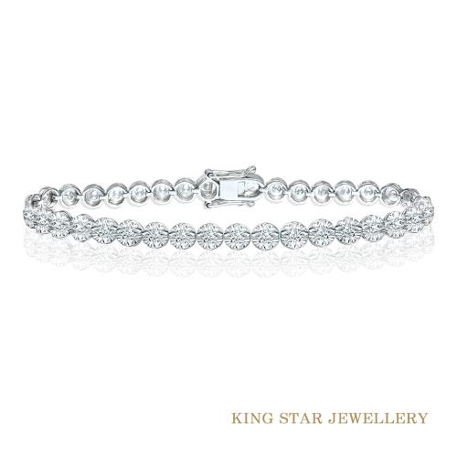 King Star 滿鑽1.20克拉 鑽石手鍊 