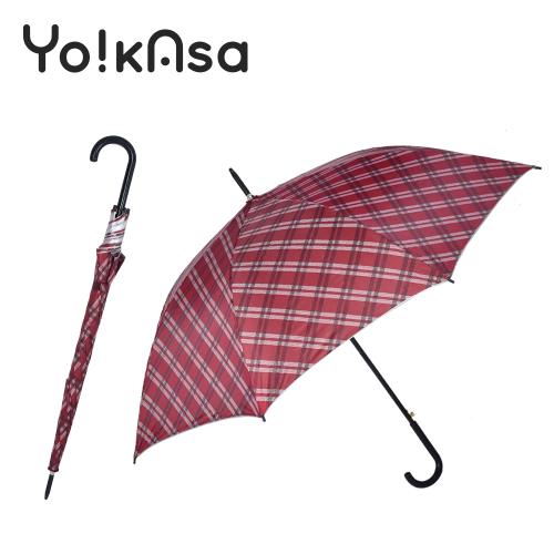 Yo!kAsa 經典格紋 晴雨自動直傘