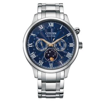 CITIZEN星辰 光動能 星空月相男性腕錶 沉靜藍 AP1050-81L