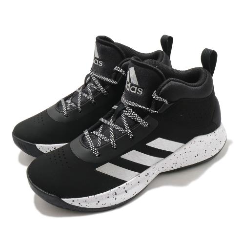 adidas 籃球鞋 Cross Em Up 5 K 寬楦 女鞋 愛迪達 避震 包覆 支撐 運動 球鞋 黑 白 FZ1473 [ACS 跨運動]