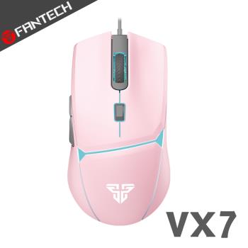 FANTECH VX7 快客遊俠防滑手輕量型電競滑鼠(櫻花粉)