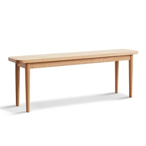 【hoi! 好好生活】源氏木語布拉格藤編白橡木實木1.2M長餐椅 Y84T76