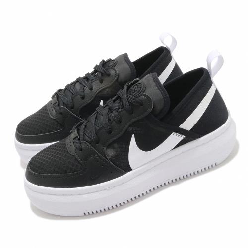 Nike 休閒鞋 Court Vision Alta 女鞋 基本款 簡約 厚底 舒適 球鞋 穿搭 黑 白 CW6536001 [ACS 跨運動]