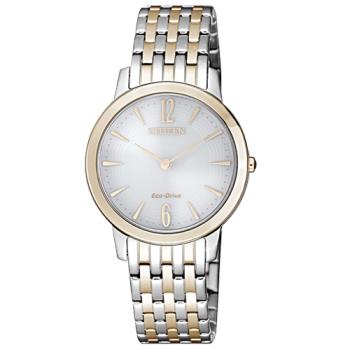 【CITIZEN 星辰】光動能指針女錶 不鏽鋼錶帶 白色錶面 日常生活防水 藍寶石玻璃鏡面(EX1496-82A)