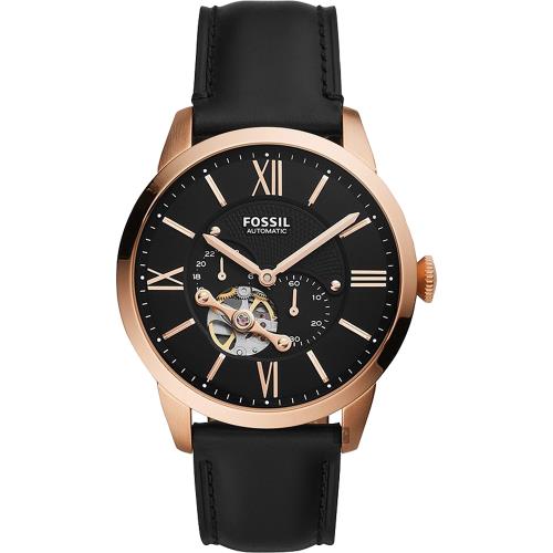 FOSSILTownsman爵士小鏤空機械錶-44mmME3170