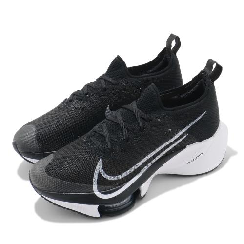 Nike 慢跑鞋 Zoom Tempo Next% FK 女鞋 氣墊 舒適 避震 運動 路跑 健身 黑 白 CI9924003 [ACS 跨運動]