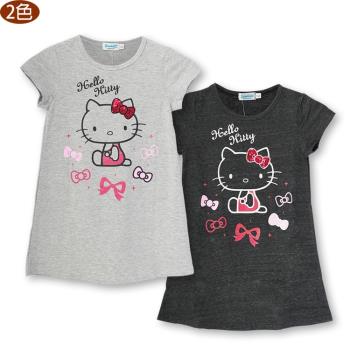 Hello Kitty凱蒂貓 兒童洋裝 短袖衣服 上衣 T恤 適合身高110-140cm KT385【卡通小物】