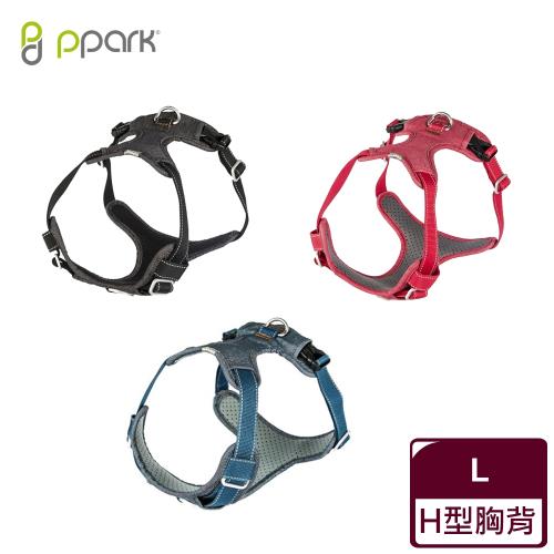 ppark 寵物工園 AirFit H型胸背帶-L 黑/紅/深牛