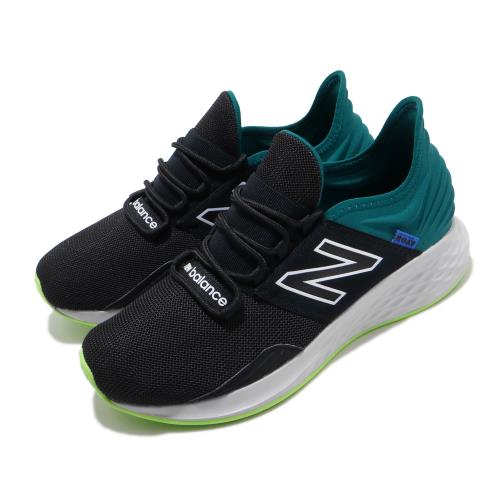New Balance 慢跑鞋 Fresh Foam 寬楦 運動 男鞋 紐巴倫 輕量 透氣 舒適 路跑 健身 黑 綠 MROAVCB2E