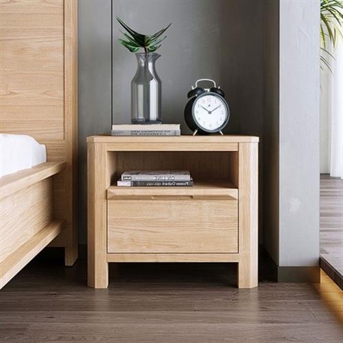 【hoi! 好好生活】林氏木業北歐現代簡約床頭櫃HS1B-原木色