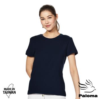 【Paloma】台灣製極涼感網眼排汗衫-藏青 女T恤 女T 短T(版型偏小)