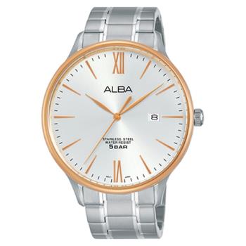 【ALBA】送禮首選 石英男錶 不鏽鋼錶帶 銀白 防水50米 日 期顯示(AS9E08X1)