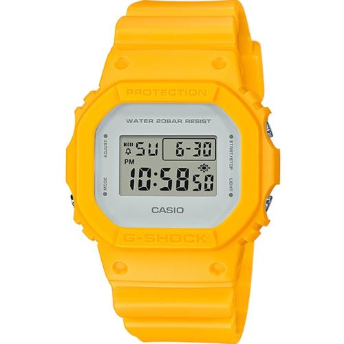 CASIO G-SHOCK 經典5600復刻電子錶(DW-5600CU-9)黃