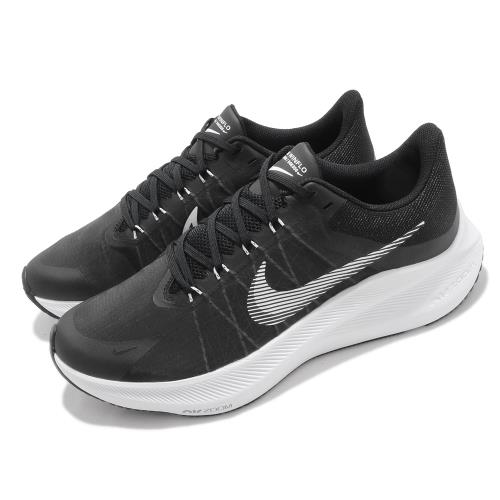 Nike 慢跑鞋 Winflo 8 運動 男鞋 輕量 透氣 舒適 避震 路跑 健身 球鞋 黑 白 CW3419006 [ACS 跨運動]