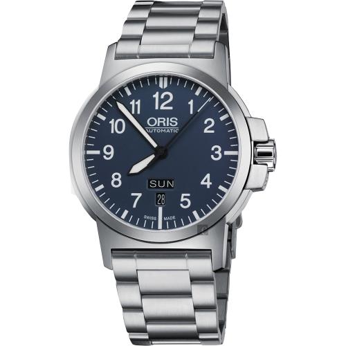 Oris豪利時BC3Advanced日曆星期機械錶-藍x銀/42mm0173576414165-0782203