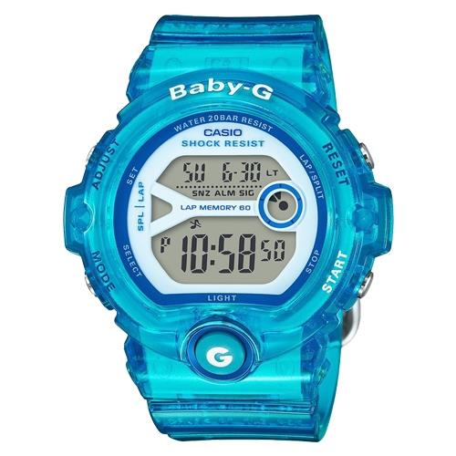 【CASIO卡西歐】BABY-G 繽紛嫩彩系 運動數字電子女錶 運動首選 耐衝擊構造 防水200米 LED燈(BG-6903-2BDR)