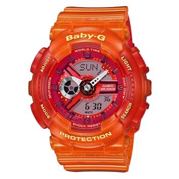 【CASIO卡西歐BABY-G系列】果凍層次感人氣女錶 運動錶 夏日海洋 學生女錶(BA-110JM-4A)