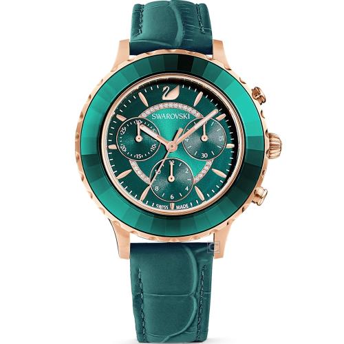 SWAROVSKI 施華洛世奇 Octea Lux Chrono奢華耀眼計時手錶(5452498)39.5mm