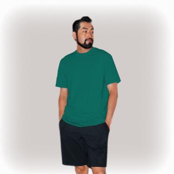 【男人幫】T0360＊ MIT 100%純棉【180克320碼圓領短袖素面T恤】-湖水綠
