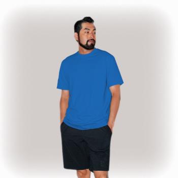 【男人幫】T0360＊ MIT 100%純棉【180克320碼圓領短袖素面T恤】-翠藍色
