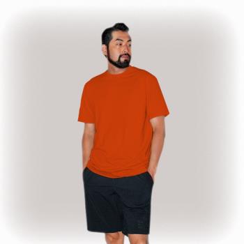 【男人幫】T0360＊ MIT-100%純棉【180克320碼圓領短袖素面T恤】-桔色