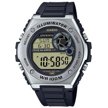 【CASIO 卡西歐】日系-運動數字電子錶 橡膠錶帶 防水100米(MWD-100H-9A)