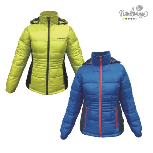 日本namelessage無名世代女款保暖配色羽絨外套(芥黃/土耳其藍)_62W202