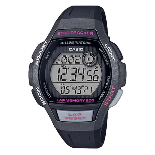 【CASIO 卡西歐】時尚潮流_跑步專用 運動電子女錶 橡膠錶帶_(LWS-2000H-1A)
