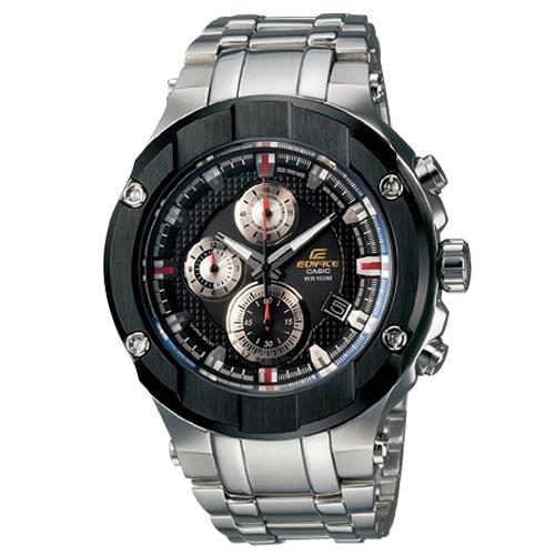 【CASIO 卡西歐】 EDIFICE 日系頂級限量藍寶石鏡面 三眼時尚男錶(EFX-500D-1A4V)