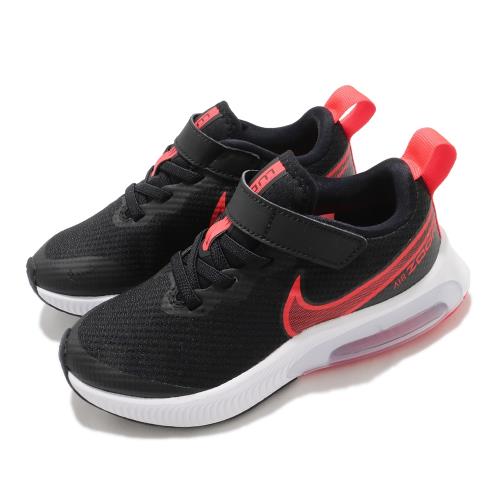 Nike 慢跑鞋 Air Zoom Arcadia 童鞋 氣墊 輕量 舒適 避震 魔鬼氈 中童 黑 白 CK0714003 [ACS 跨運動]