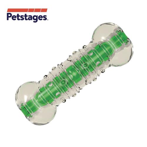 美國 Petstages 266 綠咖咖果凍骨-L (大型犬) 磨牙 啃咬 狗玩具 1入