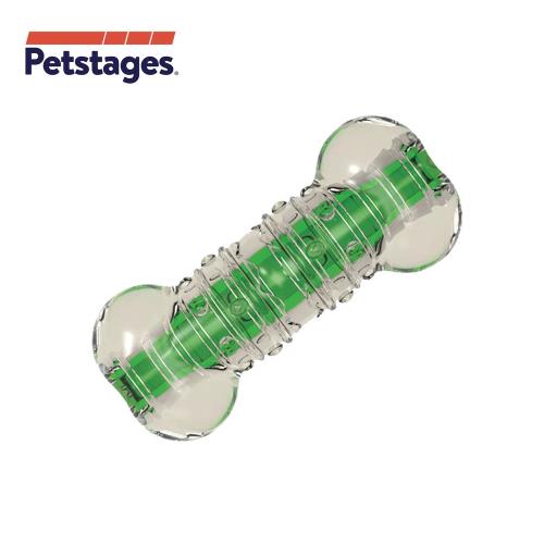 美國 Petstages 265 綠咖咖果凍骨-M (中型犬) 磨牙 啃咬 狗玩具 1入