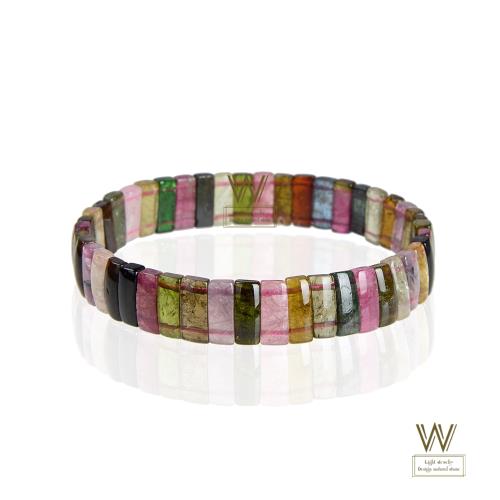 【w-jewelry】綺麗繽紛彩色碧璽手環2(促銷款式A-10002-1)