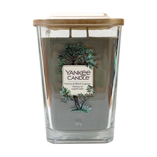 YANKEE CANDLE 方杯香氛蠟燭(552g) 香根草和黑柏樹 Vetiver & Black Cypress 贈阿育吠陀藥草手工皂x1