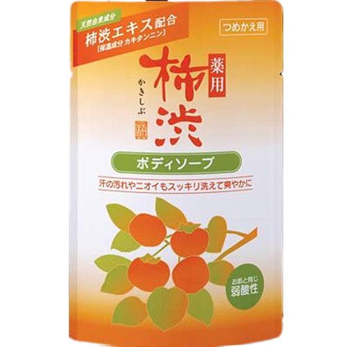 日本【 熊野油脂】 四季藥用弱酸性柿澀沐浴乳補充包350ml