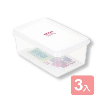 真心良品 艾樂長型保鮮盒4.2L-3入組