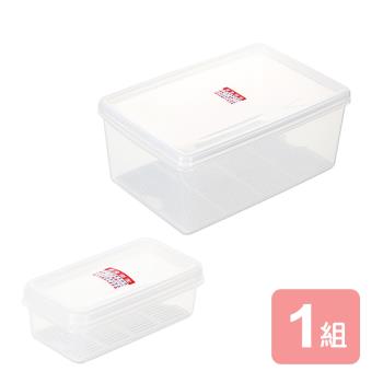 真心良品 艾樂長型保鮮盒(6.5L+0.8L)-7入組