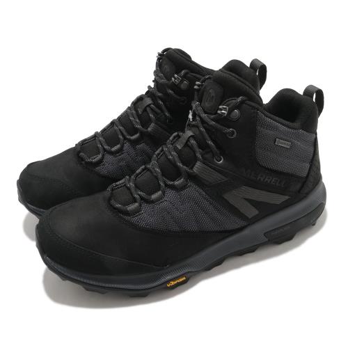 Merrell 戶外鞋 Zion Mid GTX 運動 男鞋 登山 越野 耐磨 黃金大底 防水 中筒 黑 灰 ML036235 [ACS 跨運動]